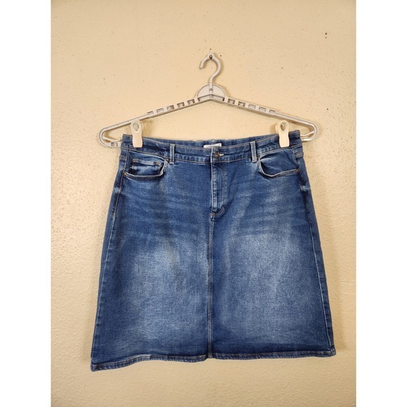 Liz Claiborne Dresses & Skirts - Liz Claiborne Denim Skirt A-Line Stretch Casual Blue Jean Skirt Size 16‎